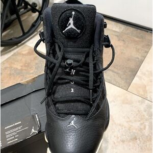 Nike Air Jordan Six Rings Black/Silver Matte-White Sneakers Men’s Size 11